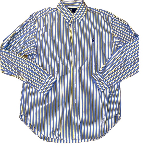 Ralph Lauren Other - Ralph Lauren Large Button Up Shirt Yellow + Blue | Large